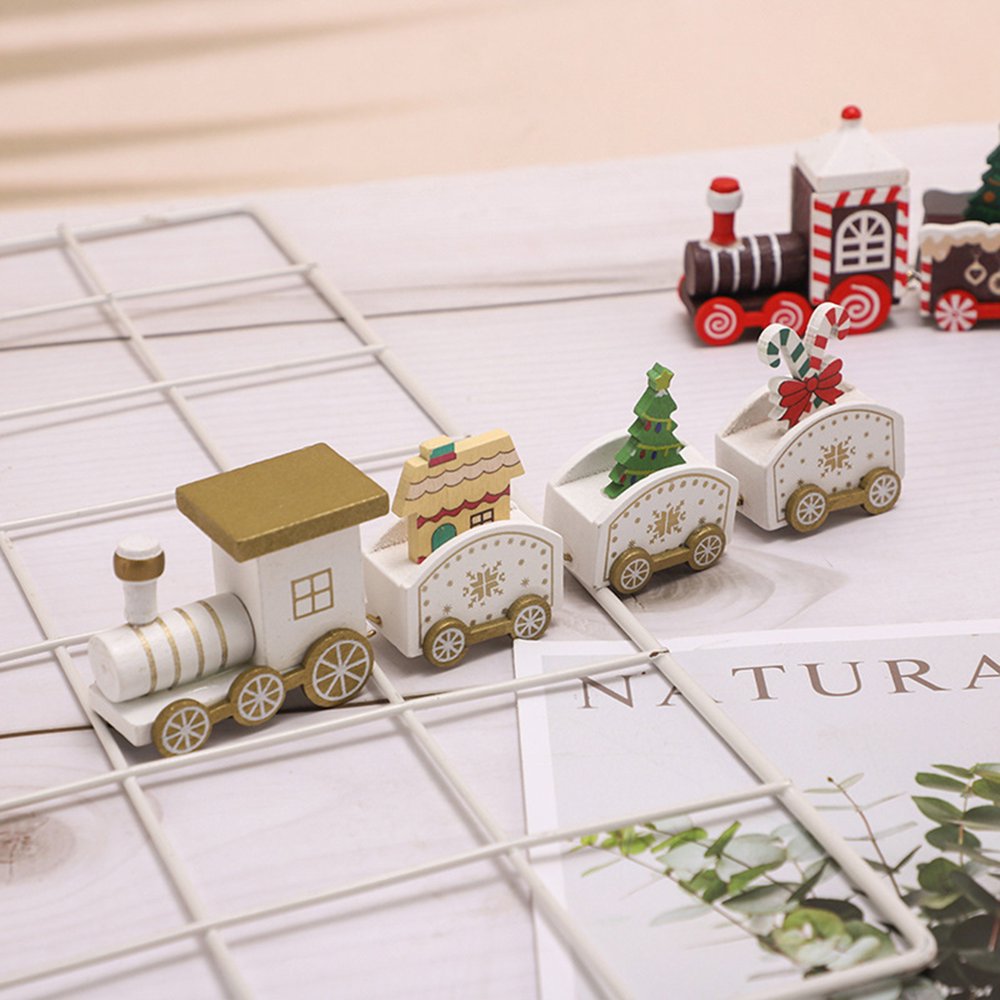 Wooden Christmas Train Decoration
