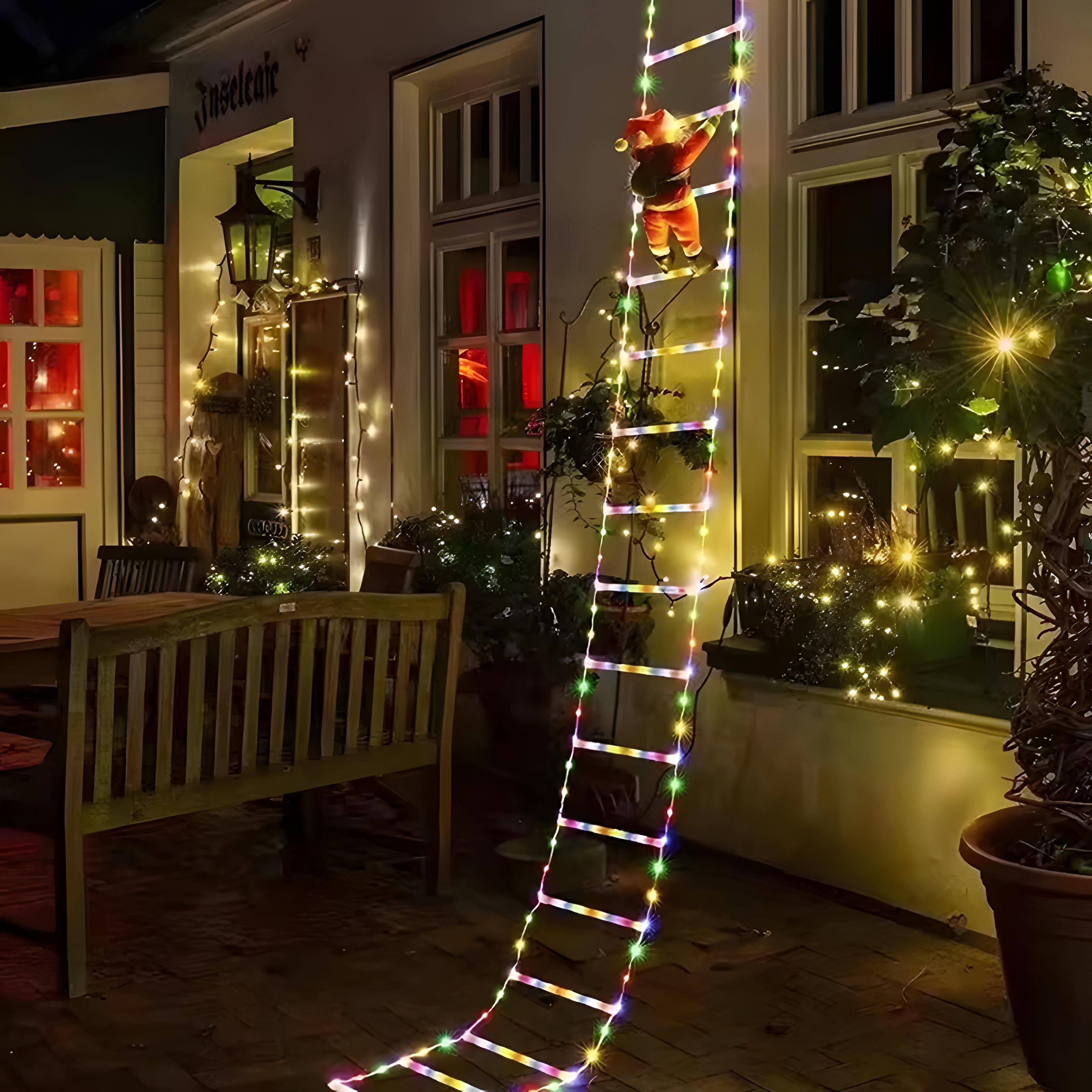 Santa Climbing Rope Ornament