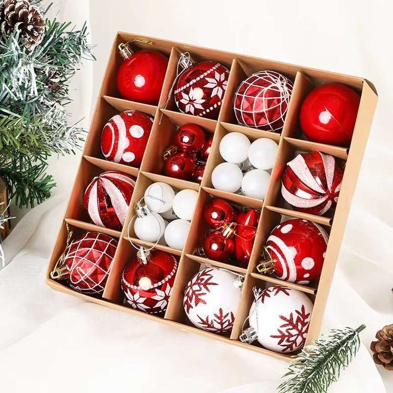 Christmas Ball Ornament Set With 36